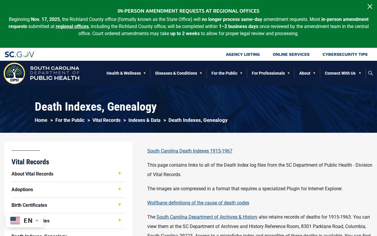York County residents directory South Carolina death-index genealogy access