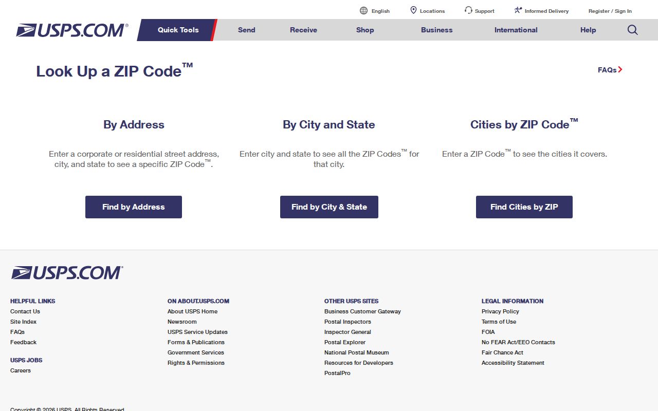 York County ZIP code lookup screenshot of USPS verification